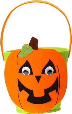 Produktbild von Halloween Körbchen aus Filz ";Kürbis"; für den Tirck or Treat