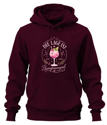 Productafbeelding van Deze hoodie is perfect voor een vrijgezellenfeest en heeft een grappige tekst. Kleur: bordeauxrood, maat: S