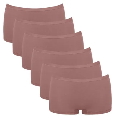 Produktbild von sloggi Damen Retro Pants 6-Pack GO Daily Baumwolle Short - CACAO - Größe S