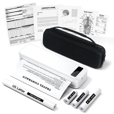 Produktbild von TATTMUSE Thermodrucker A4 Kit, Mit Tragetasche und 4 Rollen Thermopapier