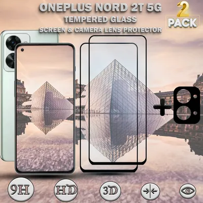 Produktbild von 2-Pack ONEPLUS NORD 2T 5G Displayschutzfolie und 1-Pack Objektivschutz aus 9H gehärtetem Glas