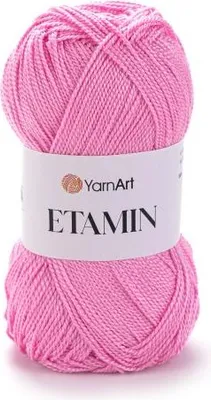 Produktbild von YarnArt Etamin 436 – Zartes Häkelgarn in Bonbonrosa, ideal für feine Amigurumi & Spitzenarbeiten – 100%.Polyacryl, ultraweich & formstabil