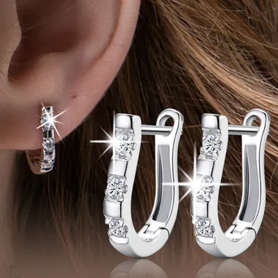 Produktbild von Velmi malé KREOLENOVÉ NÁUŠNICE STŘÍBRNÉ ZIRCONIA NÁUŠNICE STRASS DÁMY