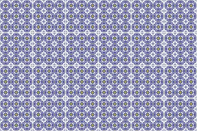 Produktbild von Fliesenaufkleber 15x15 cm – 24 Stück – Selbstklebend – Wasserfest – Pflegeleicht – Hitzebeständig – Für Küche & Bad – Fein verziertes Mosaik