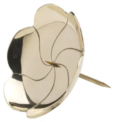 Productafbeelding van Lotos Kransplaat Messing Goud Gepolijst Ø10cm met Afschroefbare Spike