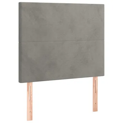 Produktbild von vidaXL Kopfteil Hellgrau 80x5x118/128 cm Samt