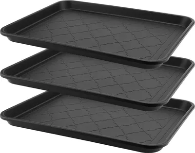 Zdjęcie produktu dla ZEONHEI zestaw 3 dużych stojaków na buty 42x32 cm czarny