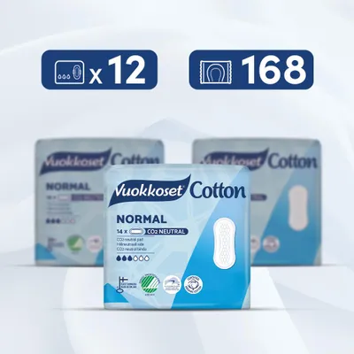 Zdjęcie produktu dla ZAPAS Podpasek Bawełna NORMAL 168 szt. | Bez Skrzydełek, Bio-Bawełna, Bez Chloru | Hipoalergiczne, Chłonność 3/6, Oddychający Komfort