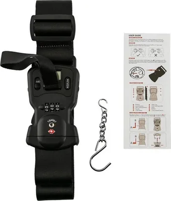 Produktbild von INF Kofferwaage-Gurt mit TSA Schloss Digitales Gepäckband 210cm Polyester ABS