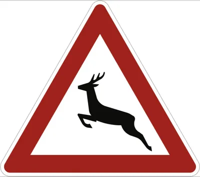 Produktbild von Verkehrsschild VZ142-10, Wildwechsel (Aufstellung rechts), Alu, RA1, 630 mm SL