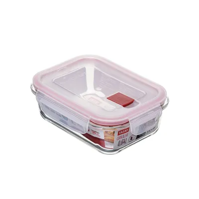 Productafbeelding van TATAY Glazen containers Cook & Eat, BPA-vrij, met clipdeksel en stoomventiel