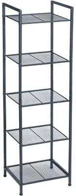 Immagine prodotto di Scaffale da bagno a 5 ripiani, altezza 128 cm, in metallo