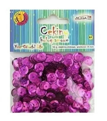 Produktbild von Aliga, Cekiny holograficzne, ciemne różowe, 10 g