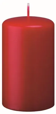 Produktbild von Flachkopf-Stumpenkerzen Weihnachtsrot Erdbeere 150 x Ø 80 mm, 4 Stück