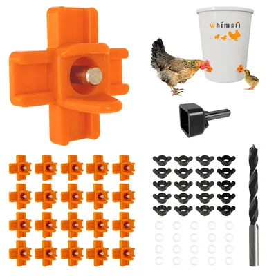 Geflügel-Tränkenippel 20er-Pack, horizontal, auslaufsicher, inkl. Bohrer