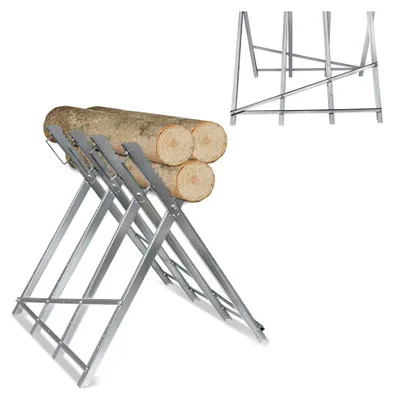 Produktbild von Kettensägen-Sägebock aus Metall, klappbar, für Holzschnitt, bis 150 kg belastbar