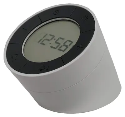 Jowie Wecker mit Licht, Doppelalarm, Shake-to-Snooze, Grau