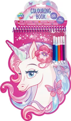 Produktbild von Malbuch Dino Einhorn mit Markern und Aufklebern | 4 Stück