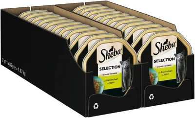 Produktbild von SHEBA® Schale Selection in Sauce mit Kaninchenhäppchen 2 x 11 x 85g