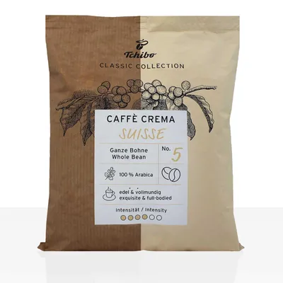 Produktbild von Tchibo Caffe Crema Suisse - 10 x 500g Kaffeebohnen, 100% Arabica
