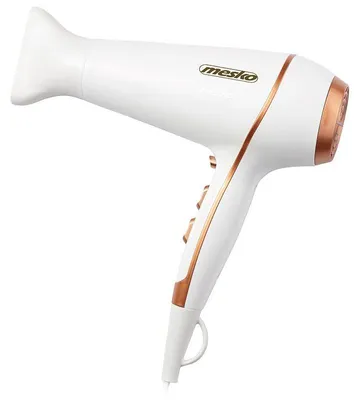 Immagine prodotto di Asciugacapelli, Mesko, MS 2249, 2100W, Jet Aer Rece (Cool Shot), 3 livelli di temperatura, 2 velocità, concentratore incluso, protezione surriscaldamento, anello per appendere, design elegante e compatto, ergonomico, bianco