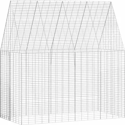 Obrázek produktu pro vidaXL Klec pro králíky stříbrná 200 x 100 x 210 cm Pozinkovaná ocel