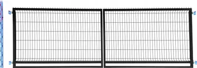 Obrázek produktu pro BRÁNA 130 cm černá PANELOVÁ RAL9005 dvoukřídlá 133 cm