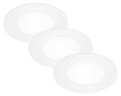 Zdjęcie produktu dla Zestaw lamp wpuszczanych LED 3-częściowy IP23 3x3W 3x350 lm 4000 K biały Ø 8,6/6,8 cm 230V