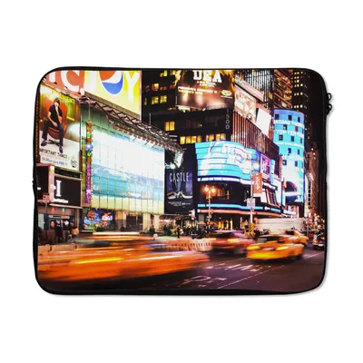 Produktbild von MuchoWow® Laptop Hülle 15 Zoll New York - Straße - Auto Laptoptasche - Laptoptasche - Sleeve - Rundum-Schutz