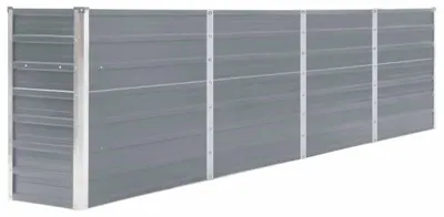 Immagine prodotto di Aiuola rialzata in acciaio zincato, dimensioni 320 x 40 x 77 cm