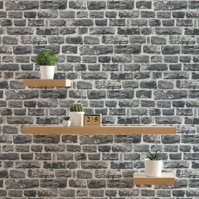 Produktbild von TADESSI Tapete Steinoptik Eliano M1-No.162 Vliestapete Grau Schwarz Steintapete Steinwand Wohnzimmer Schlafzimmer Küche
