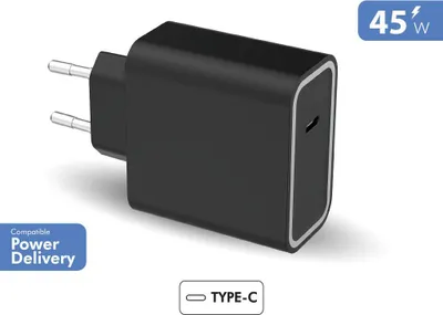 Image de Chargeur secteur 1 port C PD 45W Recyclé Noir