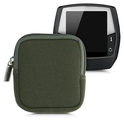 Produktbild von kwmobile Tasche kompatibel mit Bosch Intuvia - E-Bike Computer Neopren Hülle - Schutztasche Dunkelgrün