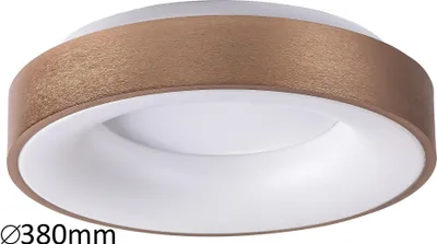 Productafbeelding van Rabalux 5052 Plafondlamp Carmella, 30W, 4000K, 1950lm, goud-wit, rond, traal wit, ø380mm