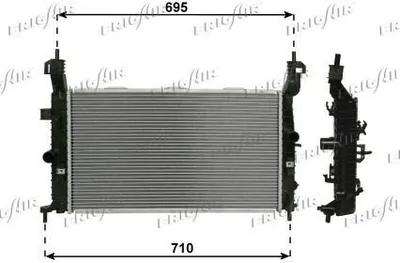 Produktbild von FRIGAIR 0107.3095 Kühler Wasserkühler Motorkühler für OPEL Meriva A (X03) für VAUXHALL Meriva Mk I (A) (X03)