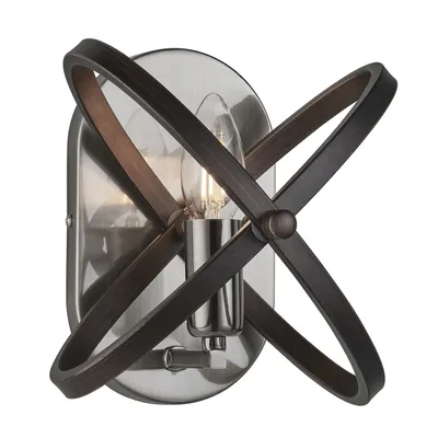 Image de Hoopla Applique à 1 flamme étain brun E14