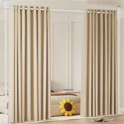 Immagine prodotto di Pannelli divisori regolabili senza fori, altezza 122-310 cm, larghezza 71-178 cm, colore bianco