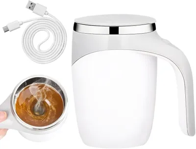Produktbild von Wiederaufladbare Selbstumrührende Kaffeetasse mit Magnetmischer