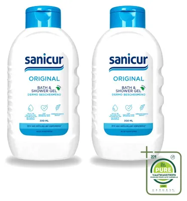 Zdjęcie produktu dla 2 opakowania żelu pod prysznic i do mycia ciała Sanicur Original - 300 ml - opakowanie zbiorcze - 2 sztuki