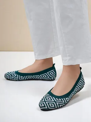 Produktbild von Royalfashion Ballerinas aus Stoff für Damen mit geometrischem Print Metric, Größe 37