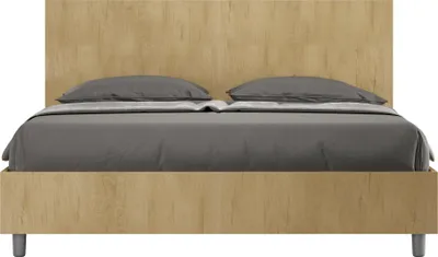 Image de ITYHOME - Lit queen size sans sommier 160x190 chêne nature New Egos