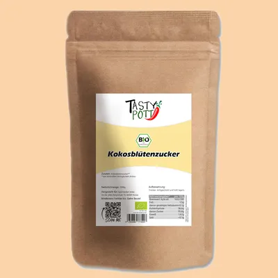 Produktbild von Kokosblütenzucker - Zuckeralternative - 1kg Beutel von Tasty Pott