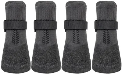 Immagine prodotto di Scarpe per cani – Protezione per le zampe – 4 pezzi – Taglia XXXL – Scarpe impermeabili per cani – Morbide e regolabili – Adatte a cani di piccola e media taglia