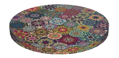 Zdjęcie produktu dla Bertoni RING, okrągła poduszka na krzesło, dekoracyjna wodoodporna poduszka na siedzisko z wzorem, 40 cm x 4 cm Valencia