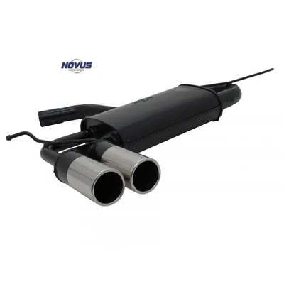 Image de Silencieux d'échappement sport en acier 2x76 rond Audi A3 8P Sportback Seat Leon 1P