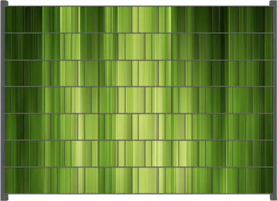 Produktbild von Wallario Zaunsichtschutz mit Motiv Grün und schwarz gestreift - Abstraktes Streifenmuster für Ein- und Doppelstabmatten Zäune in der Größe 200 x 140 cm