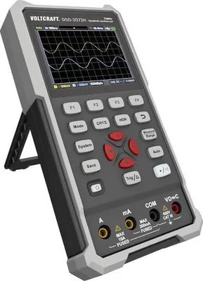 Obrázek produktu pro VOLTCRAFT DSO-2072H Ruční osciloskop (Scope-Meter) 70 MHz 2kanálový 250 MSa/s 8 kpts 8 bitů Ruční 1 ks (VC-11901280)