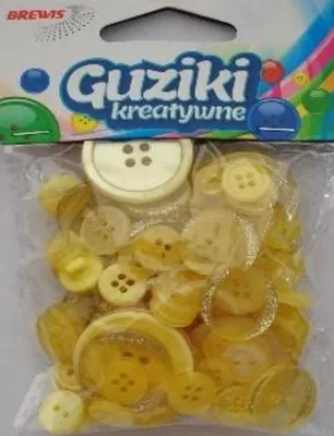 Zdjęcie produktu dla Kreatywne żółte guziki 40 g (Artykuły szkolne i papiernicze, Kreatywne)