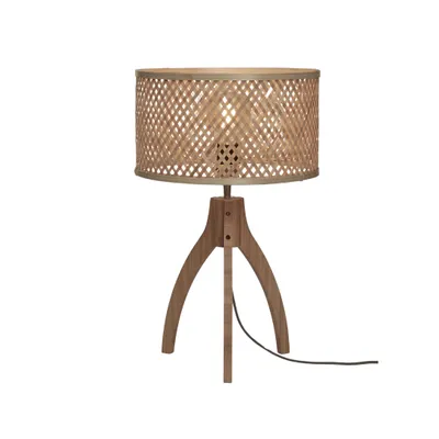 Produktbild von GOOD&MOJO - Tischleuchte Java - Bambus - Ø18cm Tischlampe - Nachttischlampe, Wohnzimmer, Schlafzimmer