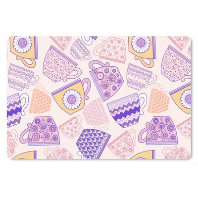 Produktbild von MuchoWow® Mauspad Mousepad Muster - Teetassen - Tee 27x18 cm - Mousepads - Maus Mat - Pad - Mausunterlage - Büroartikel - Desk Matten